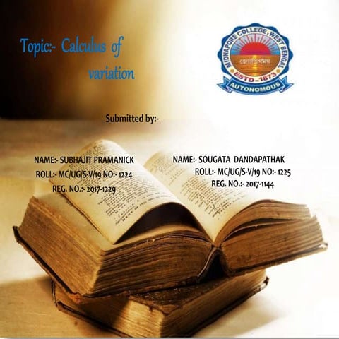 Seminar: Calculus of Variation