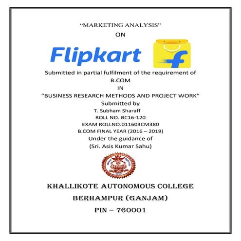 Marketing Analysis Fipkart