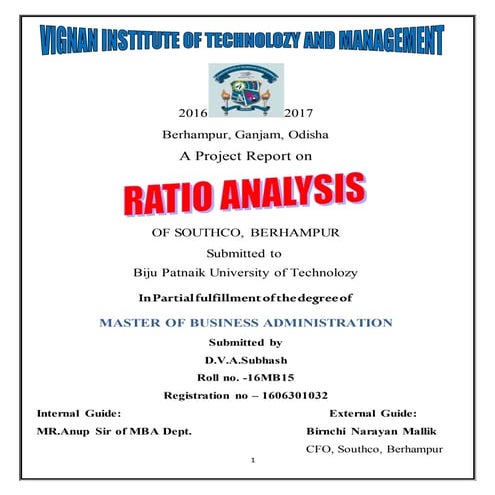Ratio Analysis project