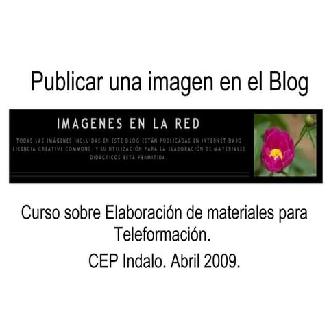 Publicación de una Imagen Al Blog