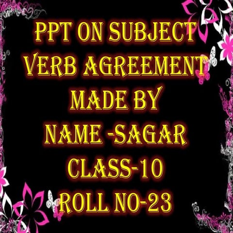 Subject verb agreement