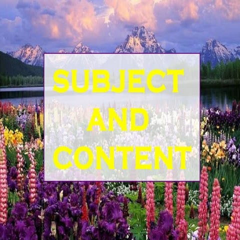 Subject-and-Content Art for art appreciation subject