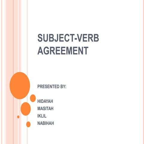 Subject verb agreement