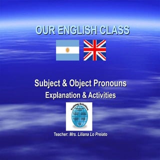 Subject and object pronouns