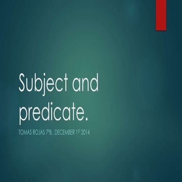 Subject and predicate TIRG