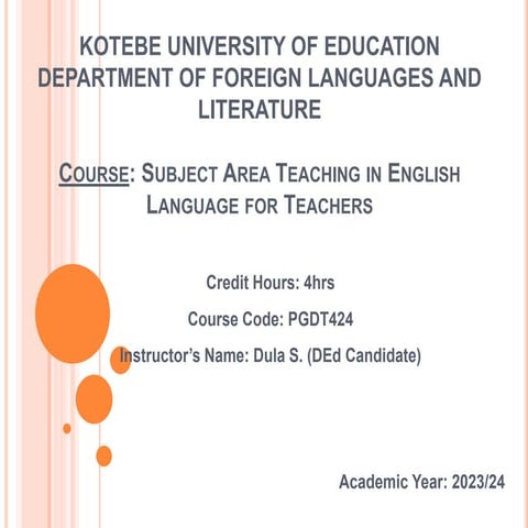 Subject Area Methods in Teaching of EnglishLanguage education.pptx