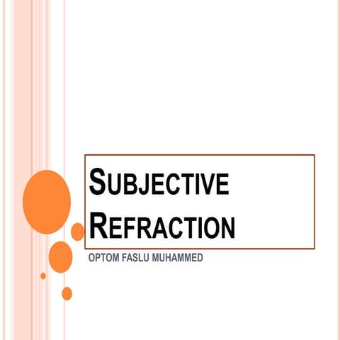 Subjective refraction