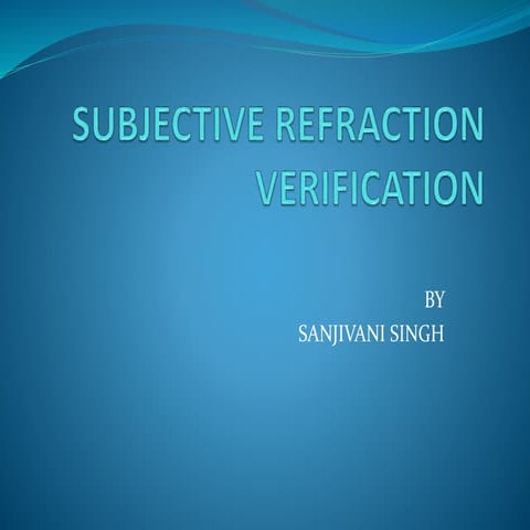 Subjective refraction