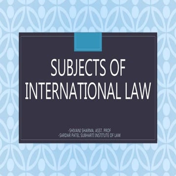Subjects of international law