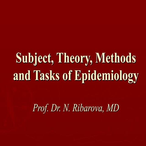 Subject, theory, methods and tasks of