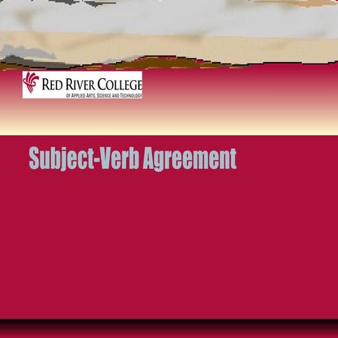 Subject verb agreement