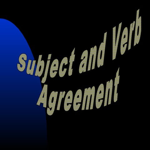Subject verb agreement