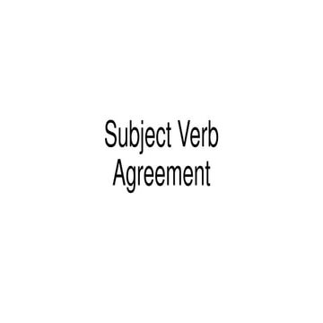 subject verb agreement.pptx parts of speech