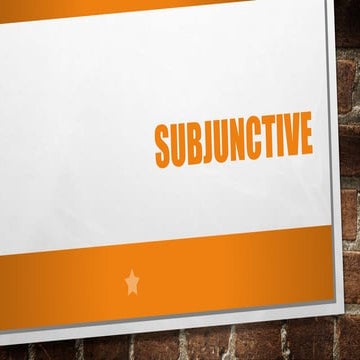 Subjunctive