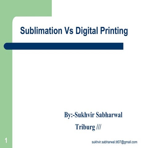 Sublimation vs Digital Printing By Sukhvir Sabharwal