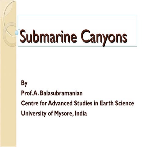 Submarine canyons