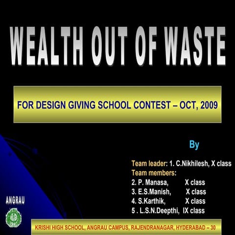 DFC2009 India : Wealth out of Waste