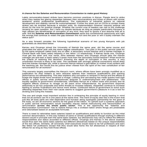 Submission to Salaries Commission 2012