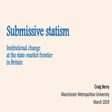Submissive Statism -- Craig Berry (June 2019)