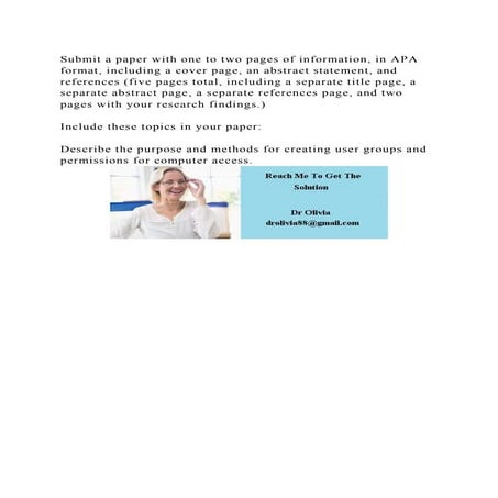 Submit a paper with one to two pages of information, in APA format, .docx