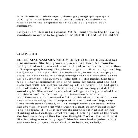 Submit one well-developed, thorough paragraph synopsis of Chapter 4 .docx