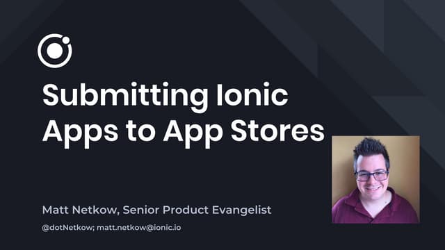 Submitting ionic apps to app stores
