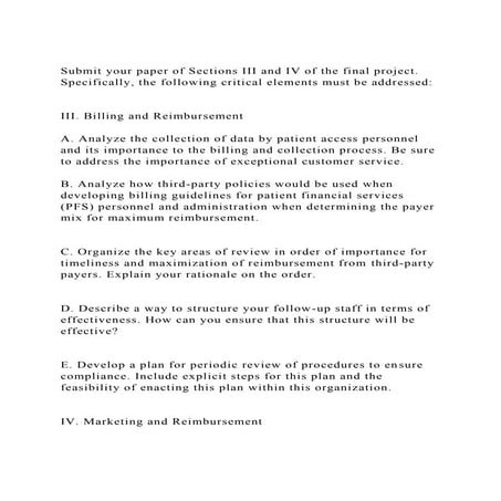 7-2 Final Project Submission White PaperI. Reimbursement and the .docx