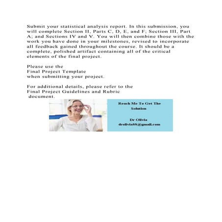 Submit your statistical analysis report. In this submission, you wil.docx