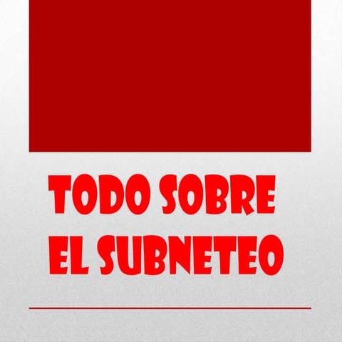 Subneteo