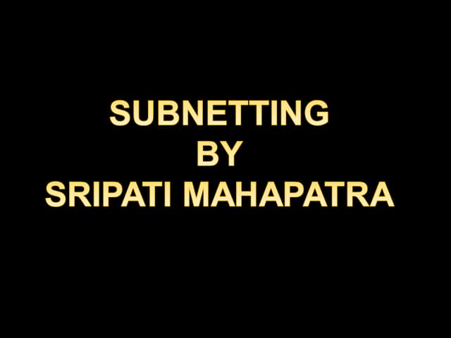 Subnetting