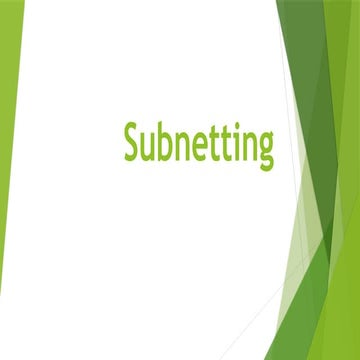 Comprehensive Guide to IP Subnetting: Network Addressing and Broadcast ...