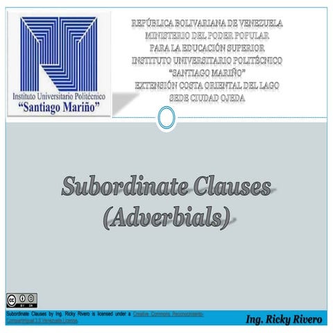 Subordinate Clauses - Cláusulas Subordinadas