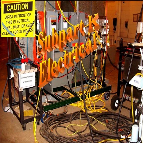 Subpart K - Electrical