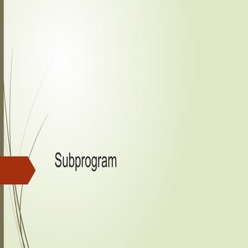 Subroutines igcses computer science powerpoint | PPTX
