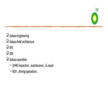 Subsea Operations and Technologies Overview2
