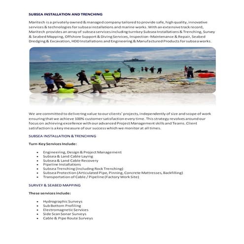 Subsea cable installation