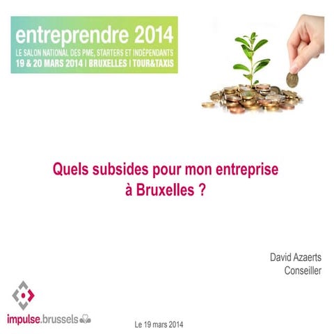 Subsides bruxelles-entreprendre ondernemen-2014