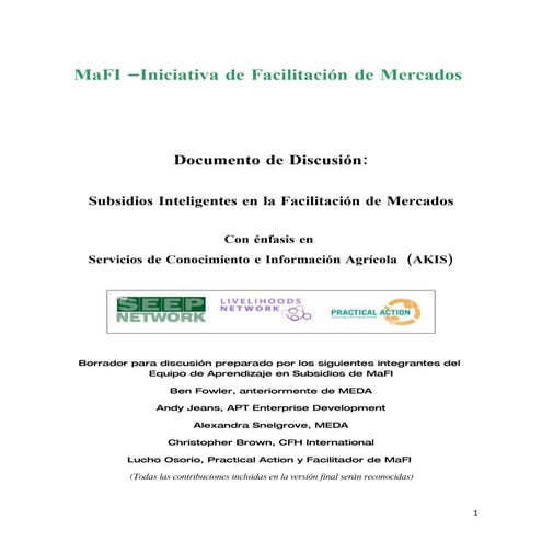 Subsidios Doc para Discusion, Final, Espanol, rev1