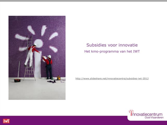 Subsidies iwt 2012