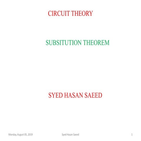 Subsitution theorem