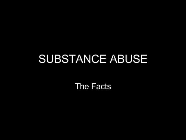 Substance Abuse