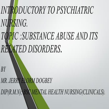 Substance Abuse Original Mental 125712 Pptx