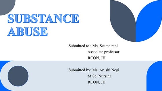 Substance abuse | PPT