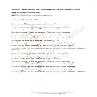 Substantivo – Eu fico assim sem voc...