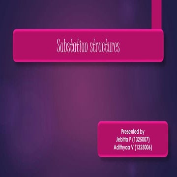 Substation structures