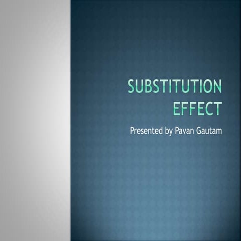 Substitution effect