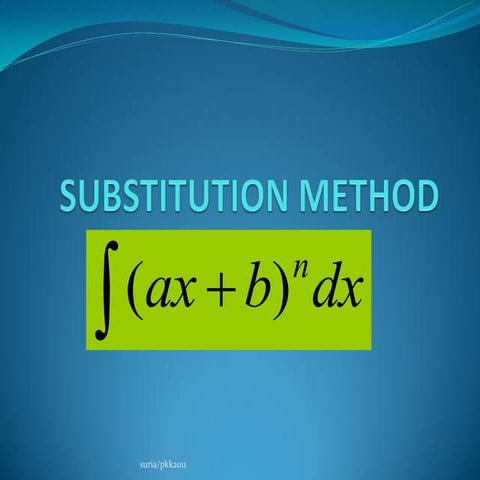 Substitution method ppt