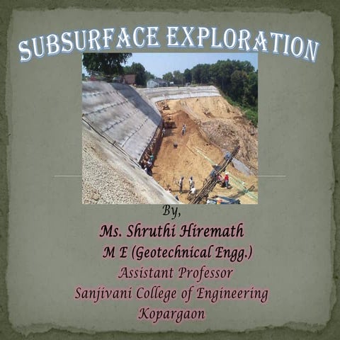 Subsurface exploration  