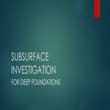 Subsurface Exploration Methods in Geotechnical Engineering