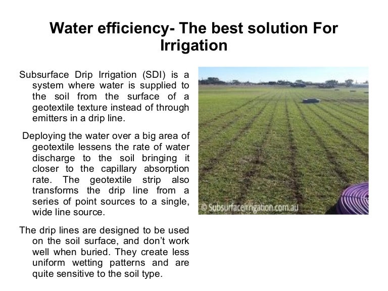 Subsurface irrigation for lawns